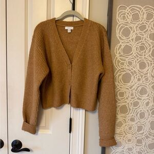 Topshop Cozy Gold V-Neck Sweater Size 4-6